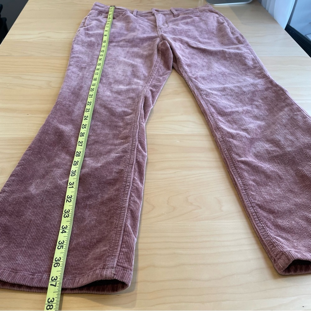 Pilcro Anthropologie Boot Cut Corduroy Pants Size 30 Rusty Rose Wine Trending! - Picture 14 of 16